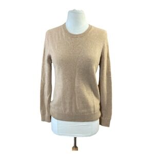 Gobi Mongolian Cashmere Sweater Sz XS  Brown Beige Quiet Luxury Neutral